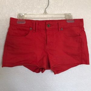 Madewell Red Jean Shorts